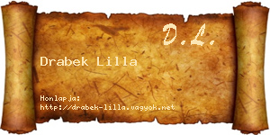 Drabek Lilla névjegykártya